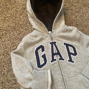 XS GAP Boys Teddybear Hooded Zip Up LIKE NEW So warm and fluffy